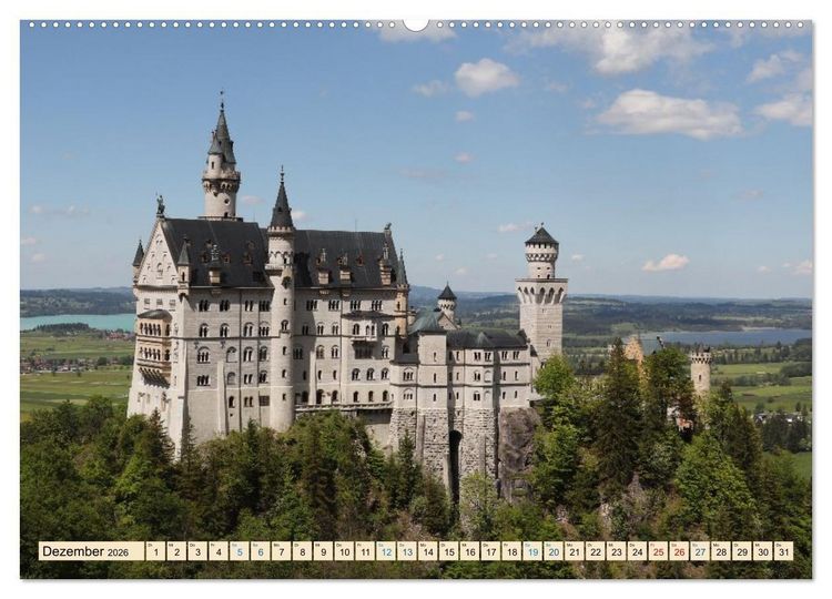Produktbild: Burgen und Schl&ouml;sser - Historische Bauwerke in Bayern (Wandkalender 2026 DIN A2 quer), CALVENDO Monatskalender