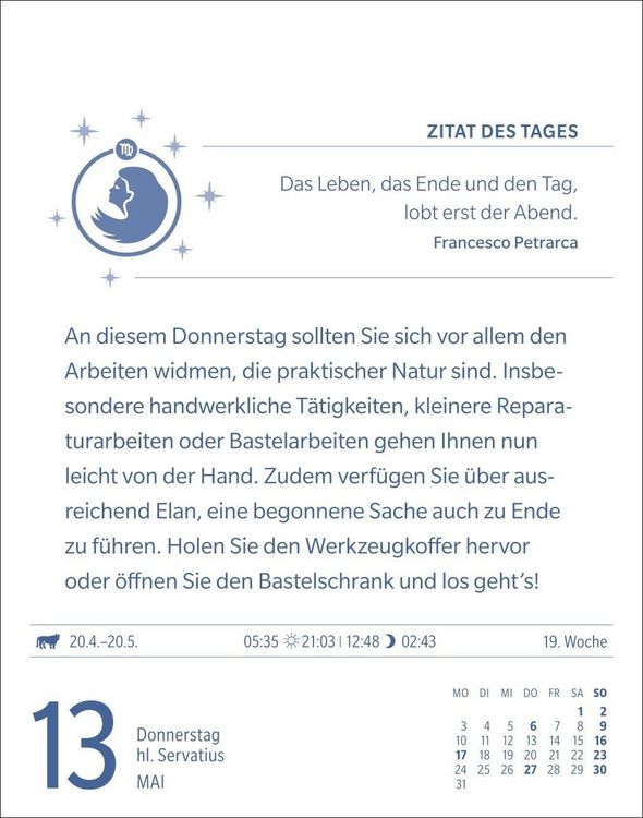 Produktbild: Jungfrau Sternzeichenkalender 2027 - Tagesabrei&szlig;kalender - Ihr Horoskop f&uuml;r jeden Tag