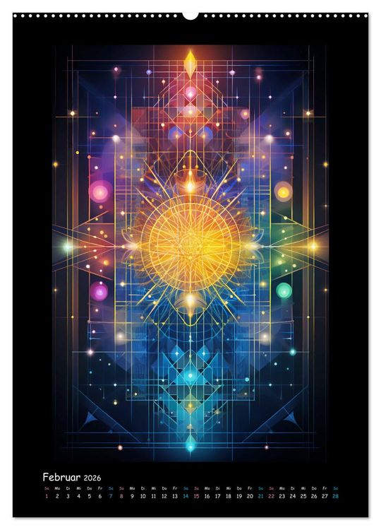 Produktbild: Fractale Mandalas (Wandkalender 2026 DIN A2 hoch), CALVENDO Monatskalender