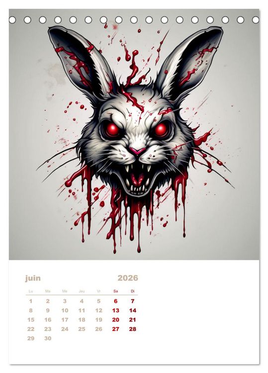 Produktbild: Marche des zombies (Calendrier de bureau 2026 DIN A5 horizontal), CALVENDO calendrier mensuel
