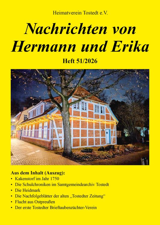 Produktbild: Nachrichten von Hermann und Erika Heft 51/2026