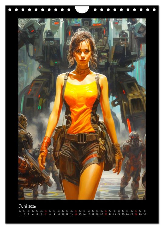 Produktbild: Galaktische Welten. Starke Space Opera-Illustrationen (Wandkalender 2026 DIN A4 hoch), CALVENDO Monatskalender
