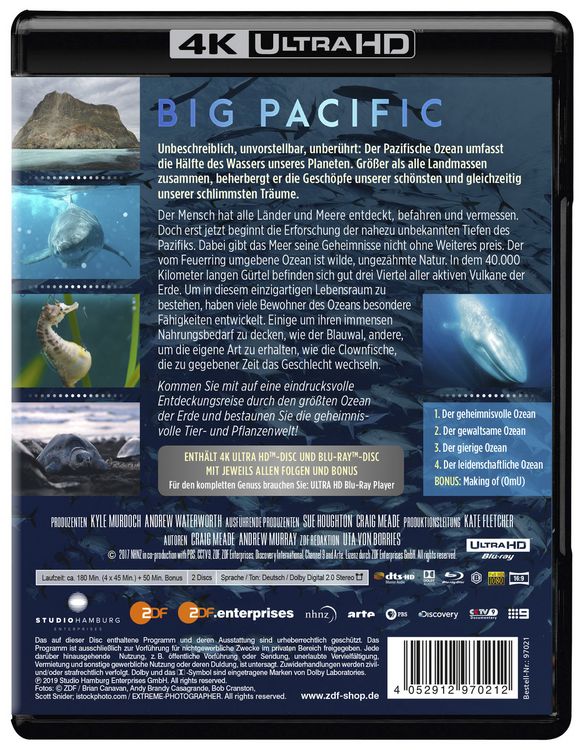 Produktbild: Big Pacific (4 Episoden plus Making of in 4K) (4K Ultra HD) (+ Blu-ray 2D)