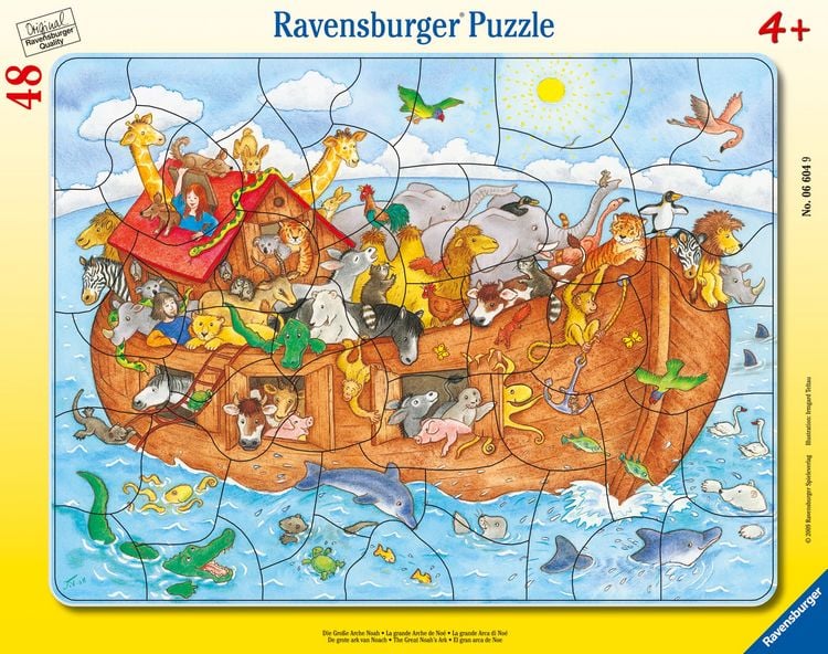 Produktbild: Rahmenpuzzle Ravensburger Die gro&szlig;e Arche Noah 48 Teile