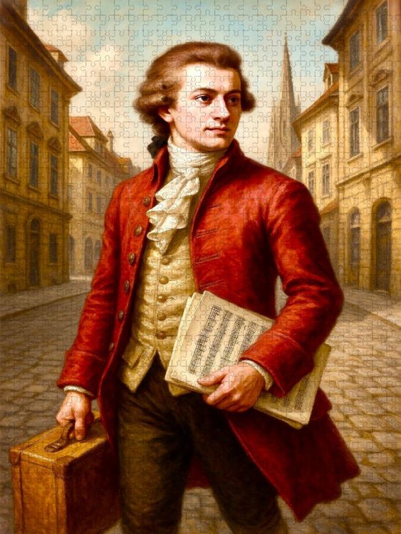 Produktbild: CALVENDO Puzzle Wolfgang Amadeus Mozart | 1000 Teile Lege-Gr&ouml;&szlig;e 64x48cm Foto-Puzzle f&uuml;r gl&uuml;ckliche Stunden