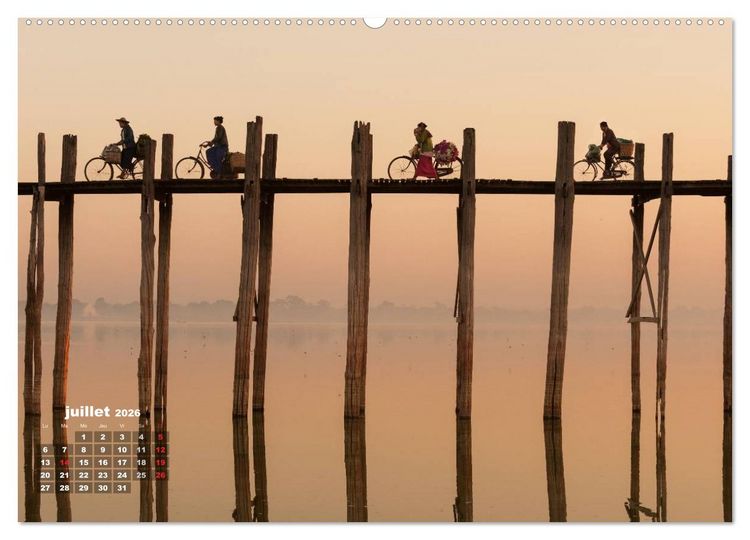 Produktbild: BIRMANIE MYANMAR (Calendrier mural 2026 DIN A2 vertical) calendrier de bureau