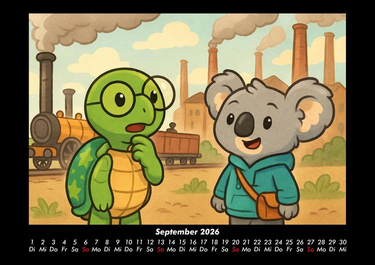 Produktbild: Taz & Kiki - Eine Reise durch die Zeit 2026 Fotokalender DIN A3