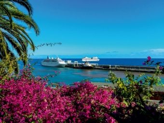 Produktbild: CALVENDO Puzzle Kreuzfahrtschiffe vor Funchal, Madeira | 1000 Teile Lege-Gr&ouml;&szlig;e 64x48cm Foto-Puzzle f&uuml;r gl&uuml;ckliche Stunden