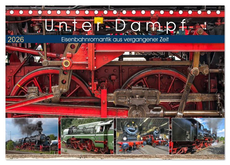 Produktbild: Unter Dampf - Eisenbahnromantik aus vergangener Zeit (Tischkalender 2026 DIN A5 quer), CALVENDO Monatskalender