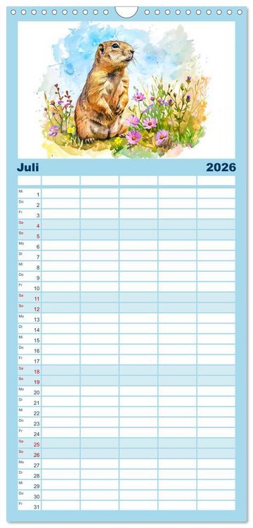 Produktbild: Familienplaner 2026 - Eisige Polarkreise - Faszination der polaren Tierwelt mit 5 Spalten (Wandkalender, 21 x 45 cm) CALVENDO