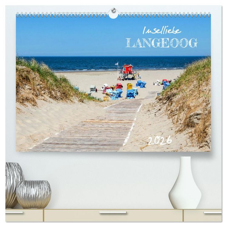 Produktbild: Inselliebe Langeoog (hochwertiger Premium Wandkalender 2026 DIN A2 quer), Kunstdruck in Hochglanz