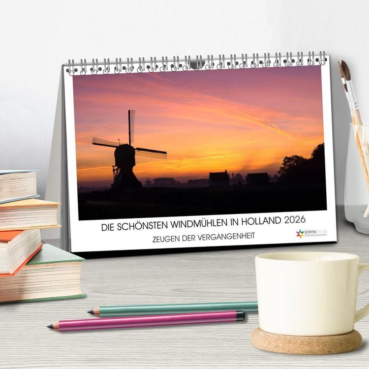 Produktbild: DIE SCH&Ouml;NSTEN WINDM&Uuml;HLEN IN HOLLAND 2026 (Tischkalender 2026 DIN A5 quer), CALVENDO Monatskalender