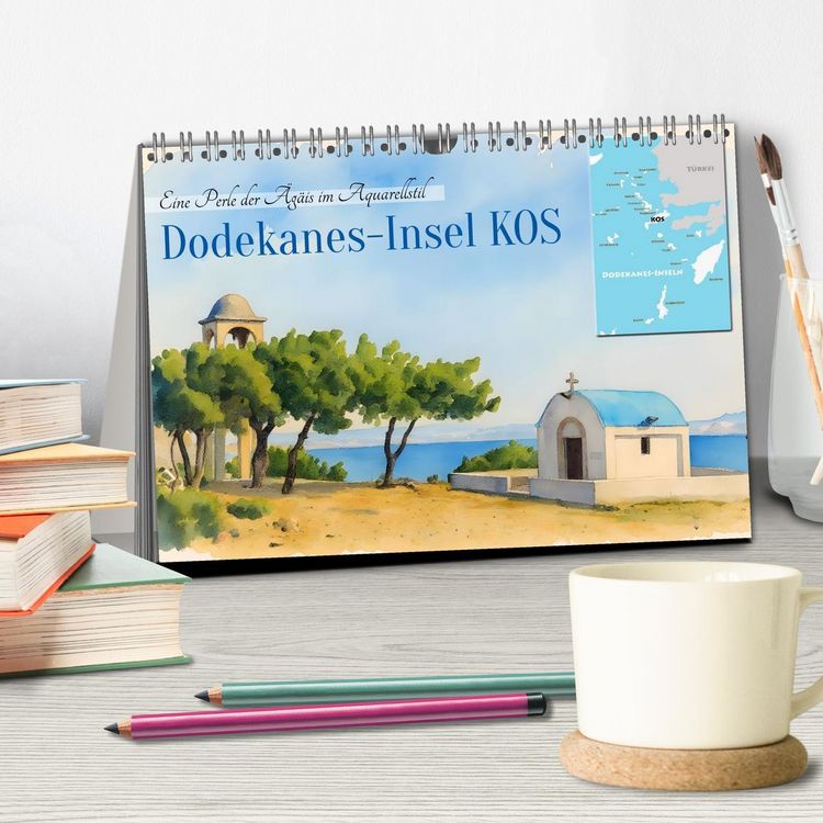 Produktbild: Dodekanes-Insel Kos (Tischkalender 2026 DIN A5 quer), CALVENDO Monatskalender