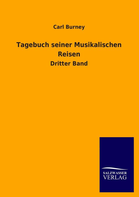Produktbild: Tagebuch seiner Musikalischen Reisen