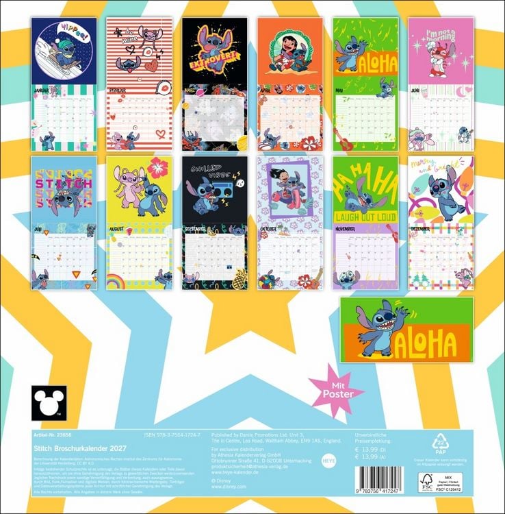 Produktbild: Stitch Broschurkalender 2027