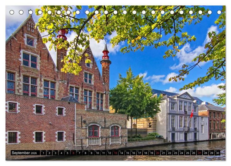 Produktbild: Stadtansichten Br&uuml;gge - das Venedig des Nordens (Tischkalender 2026 DIN A5 quer), CALVENDO Monatskalender