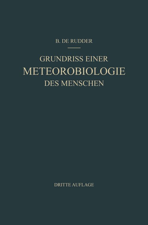 Produktbild: Grundriss Einer Meteorobiologie des Menschen