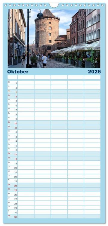 Produktbild: Familienplaner 2026 - Besucht mal wieder Danzig mit 5 Spalten (Wandkalender, 21 x 45 cm) CALVENDO