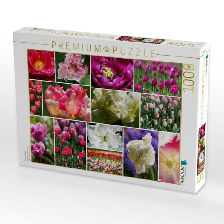 Produktbild: CALVENDO Puzzle Tulpen Collage | 1000 Teile Lege-Gr&ouml;&szlig;e 64x48cm Foto-Puzzle f&uuml;r gl&uuml;ckliche Stunden