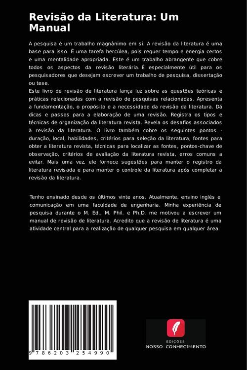 Produktbild: Revis&atilde;o da Literatura: Um Manual
