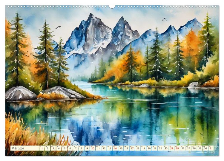 Produktbild: Sehnsucht Berge (Wandkalender 2026 DIN A2 quer), CALVENDO Monatskalender