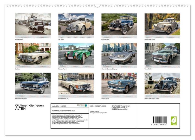 Produktbild: Oldtimer, die neuen ALTEN (hochwertiger Premium Wandkalender 2026 DIN A2 quer), Kunstdruck in Hochglanz