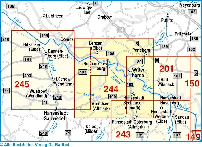 Produktbild: Radwander- und Wanderkarte Flusslandschaft Elbe, Wittenberge, Arendsee, Lenzen und Umgebung