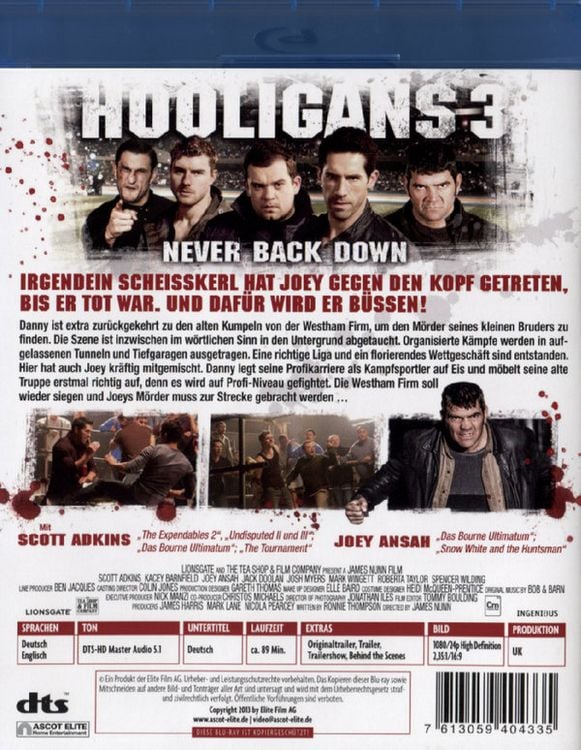 Produktbild: Hooligans 3 - Never Back Down