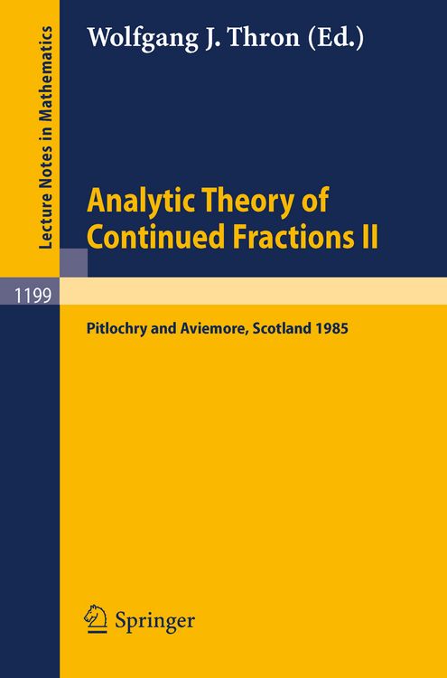 Produktbild: Analytic Theory of Continued Fractions II