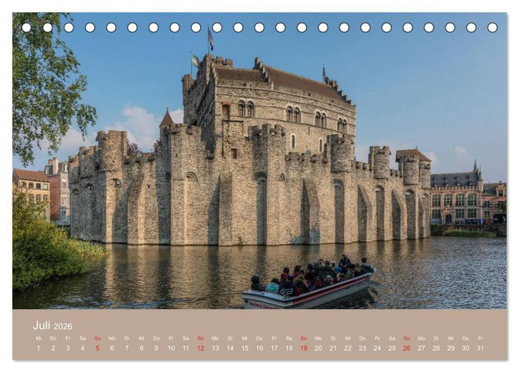 Produktbild: Br&uuml;gge und Gent, eine Fotoreise durch die zwei Perlen Flanderns. (Tischkalender 2026 DIN A5 quer), CALVENDO Monatskalender