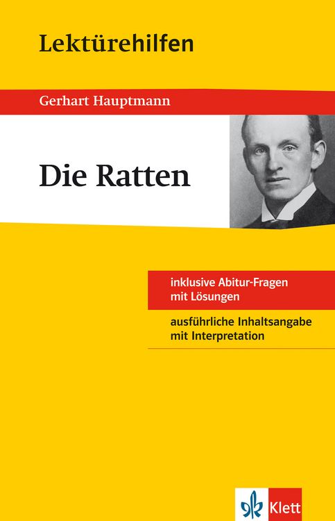 Produktbild: Klett Lekt&uuml;rehilfen Gerhart Hauptmann, Die Ratten