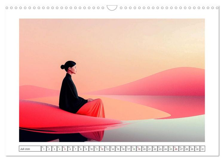 Produktbild: Japandi-Design (Wandkalender 2026 DIN A3 quer), CALVENDO Monatskalender