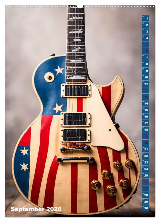 Produktbild: Traumhafte Gitarren (hochwertiger Premium Wandkalender 2026 DIN A2 hoch), Kunstdruck in Hochglanz