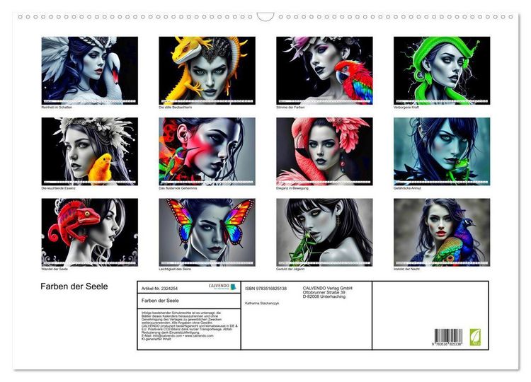 Produktbild: Farben der Seele (Wandkalender 2027 DIN A2 quer), CALVENDO Monatskalender