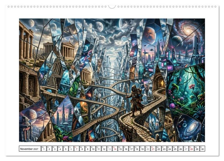 Produktbild: Surreale Traumzufluchten (hochwertiger Premium Wandkalender 2027 DIN A2 quer), Kunstdruck in Hochglanz
