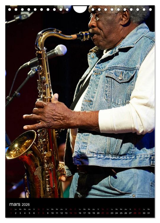 Produktbild: Jazz on sax (Calendrier mural 2026 DIN A4 horizontal), CALVENDO calendrier mensuel