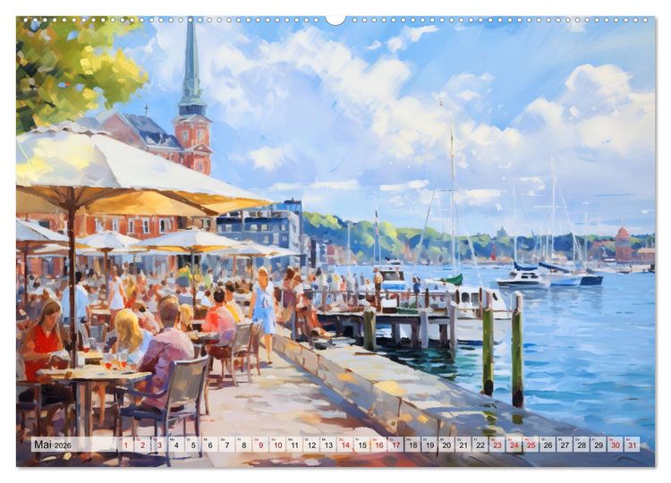 Produktbild: Hafenkante - Ein Leben mit und f&uuml;r den Hafen (Wandkalender 2026 DIN A2 quer), CALVENDO Monatskalender