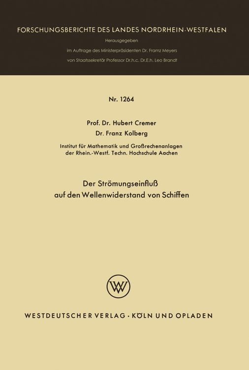 Produktbild: Der Str&ouml;mungseinflu&szlig; auf den Wellenwiderstand von Schiffen