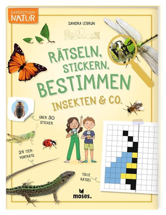 Produktbild: Expedition Natur Rätseln, Stickern, Bestimmen - Insekten & Co.