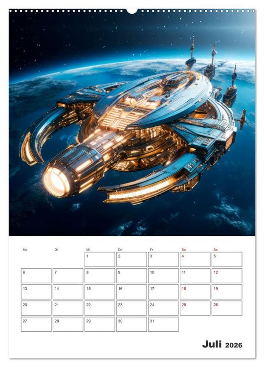 Produktbild: FERNE WELTEN Cooler Terminplaner (hochwertiger Premium Wandkalender 2026 DIN A2 hoch), Kunstdruck in Hochglanz