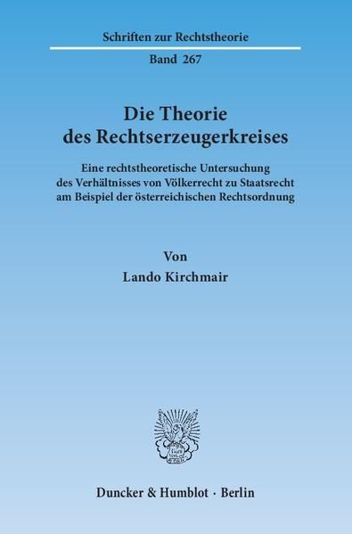 Produktbild: Die Theorie des Rechtserzeugerkreises.