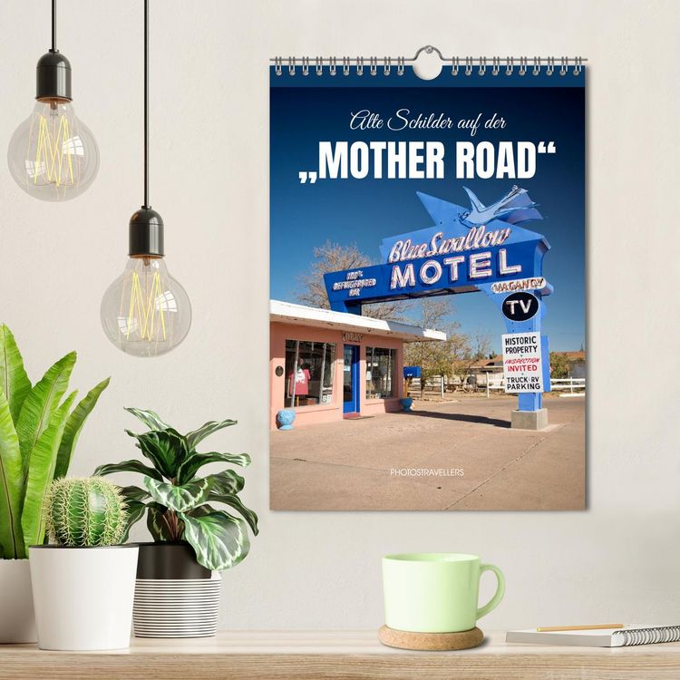 Produktbild: Alte Schilder an der &bdquo;Mother Road&ldquo; (Wandkalender 2026 DIN A4 hoch), CALVENDO Monatskalender
