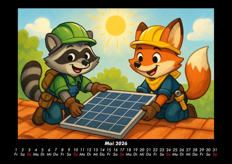 Produktbild: Rocco & Finn - Auf dem Weg zum Elektriker 2026 Fotokalender DIN A3