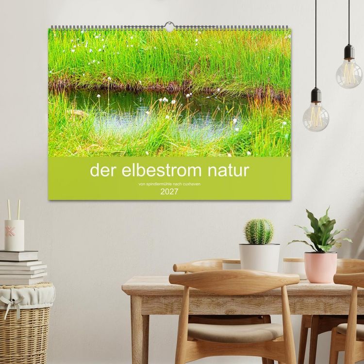 Produktbild: der elbestrom natur (Wandkalender 2027 DIN A2 quer), CALVENDO Monatskalender