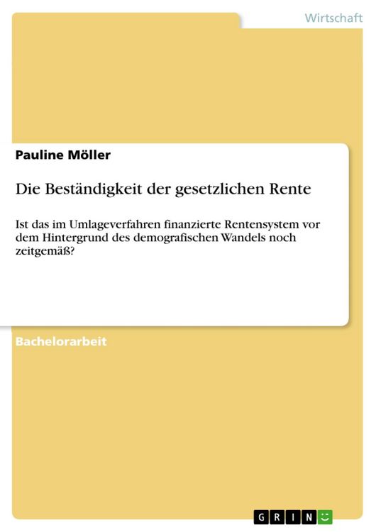 Produktbild: Die Best&auml;ndigkeit der gesetzlichen Rente
