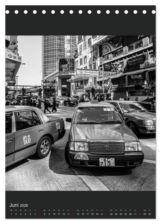 Produktbild: Hongkong schwarzwei&szlig; (Tischkalender 2026 DIN A5 hoch), CALVENDO Monatskalender
