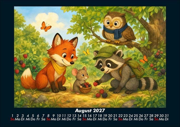 Produktbild: Waldtiere - Abenteuer im Jahreswald 2027 Fotokalender DIN A5