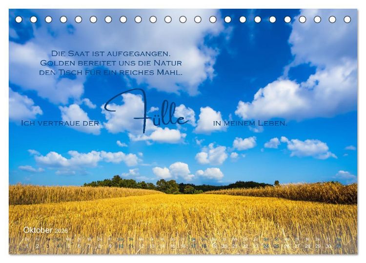 Produktbild: Vertraue! (Tischkalender 2026 DIN A5 quer), CALVENDO Monatskalender