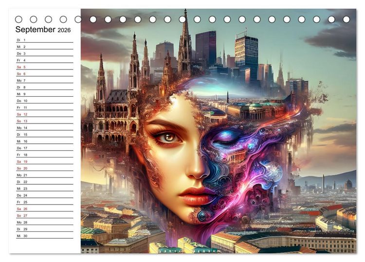 Produktbild: Metropolengesichter (Tischkalender 2026 DIN A5 quer), CALVENDO Monatskalender