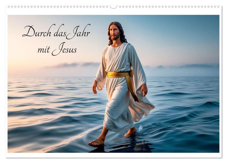 Produktbild: Durch das Jahr mit Jesus (Wandkalender 2026 DIN A2 quer), CALVENDO Monatskalender
